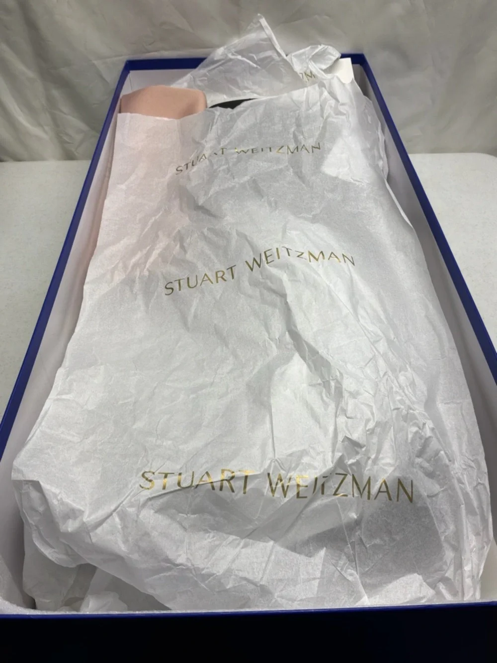Stuart Weitzman Keelan Black Leather and Microstretch Over the Knee Boot 6.5 NIB